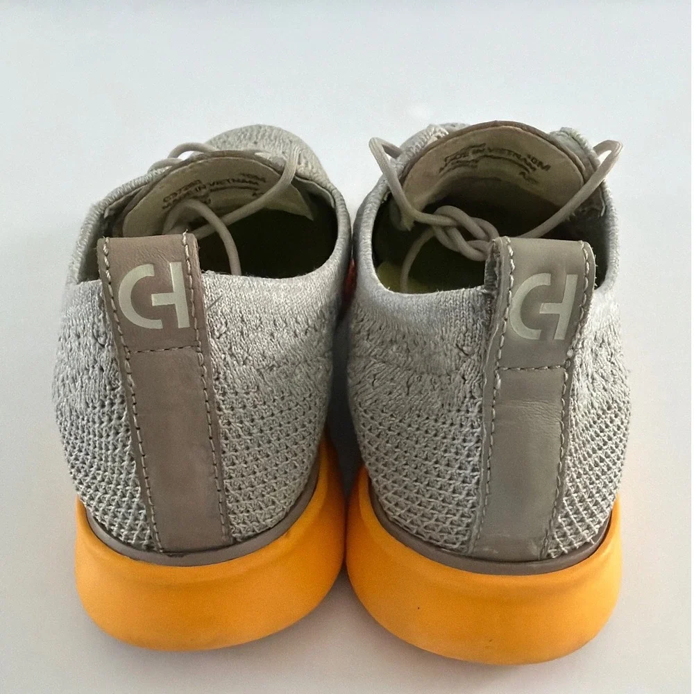 Cole Haan Zerogrand Stitchlite Wingtip Oxford Grey Orange Mens 10M C37260